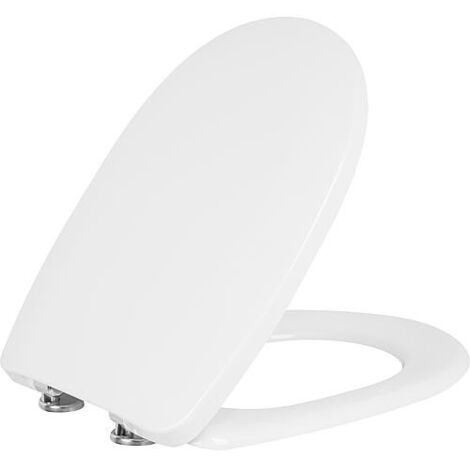 Abattant WC Vermelho, blanc softclose, en duroplast charnière en inox (1/5)