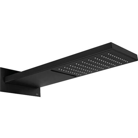 Pommes de douche EILIS 2 jets Saillie 500 mm Acier inox noir mat (1/4)