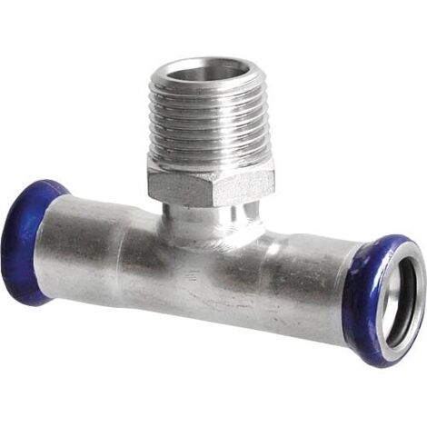 Raccord à sertir en acier inoxydable contour M, Té mâle 54-DN32(1 1/4")-54mm (1/2)