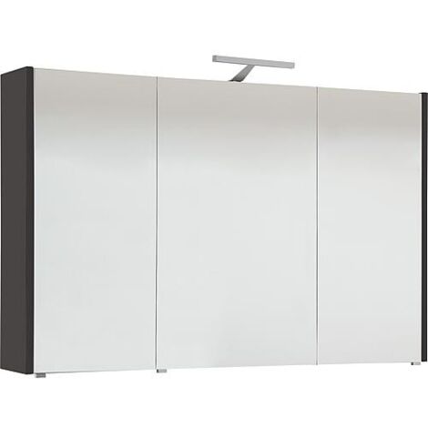 Armoire à glace avec éclairage anthracite mat 3 portes 1050x750x188mm (1/4)