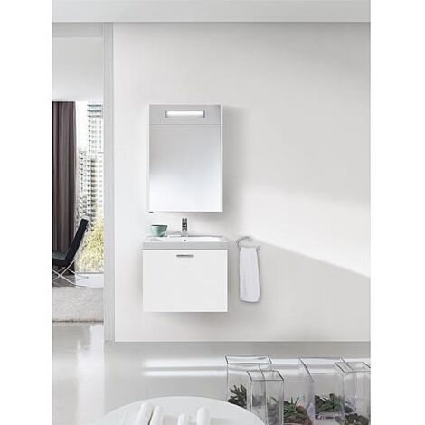 Ensemble de meubles de salle de bains EKRY série MBK blanc mat 1 tiroir (1/5)