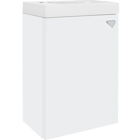 WTU+WT en fonte minérale ELYP 1 porte blanc mat butée gauche 400x609x220mm (1/5)