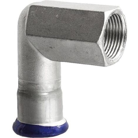 Raccord à sertir en acier inoxydable, contour M, coude 90° filetage femelle 22xDN25(1") (1/2)
