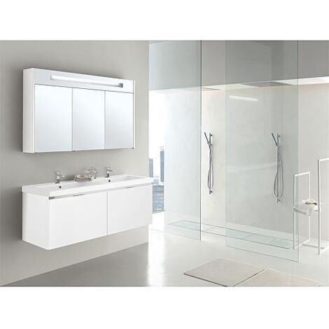 Ensemble de meubles de salle de bains EPIC série MBH blanc mat 2 tiroirs (1/5)
