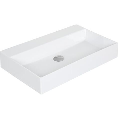 Vasque Elayla lxhxp: 810x130x460 mm sans trou robinet avec trop-plein céramique blanc (1/3)