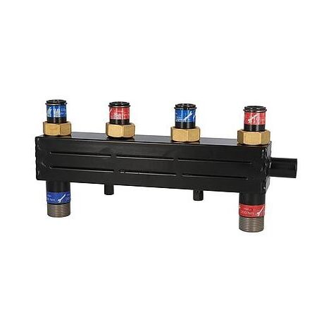 Collecteur combiné Evenes VTW 2/2 écrou-tournant DN20 (3/4"), 2m³/h, 50 kW, support et isolation inclus (1/2)