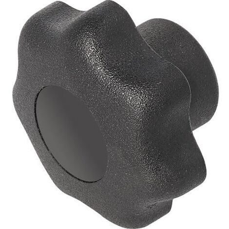 Poignee etoile Nirosta avec douille taraudée M5 forme K (1/4)