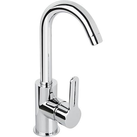 Mitigeur de lavabo Enzan saillie 126 mm sans garniture d'écoulement chrome (1/2)