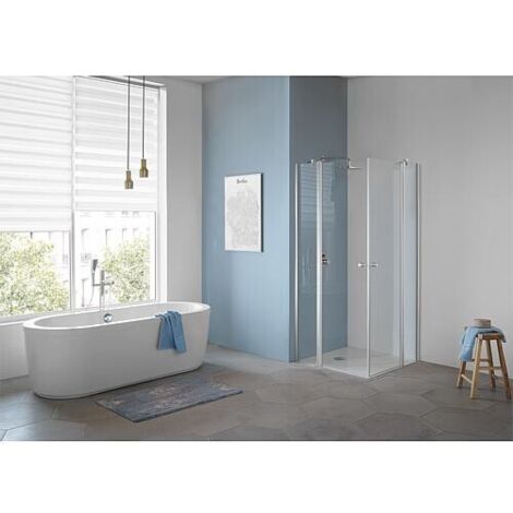 Cabine de douche accès d'angle TwiggyPlus 2X porte pivotante 2X éléments fixes porte 4mm élément fixe 6 mm 865-885/965-985 mm (1/2)