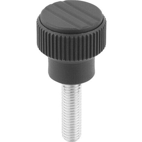 Bouton molete avec Filetage mâle M 8 x 40 , (1/2)