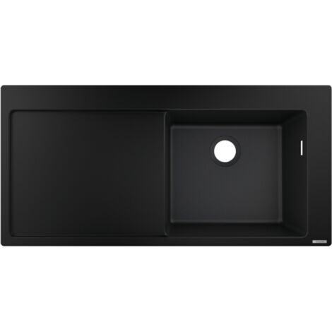Évier encastré Hansgrohe 450 avec égouttoir S514-F450 noir graphite (1/5)