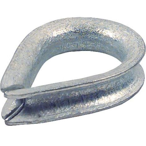 Cosse de cable EN 13411-1 - Din 6899 type BF, galvanise a chaud pour cable metallique 14 mm (1/2)