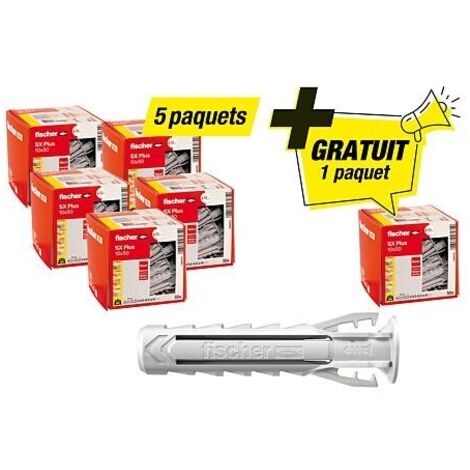 Kit Promo Fischer contenant 5 x 94 033 03 + gratuit 1x 94 033 03 cheville SX (1/3)