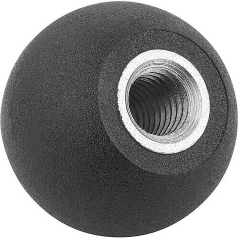 Poignee spherique avec douille filetee Filetagefemelle M 6 Forme E D 20mm , (1/2)