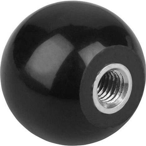 Boule lisse avec étoupe filetée femelle M 6 forme E, diametre 20 mm (1/2)