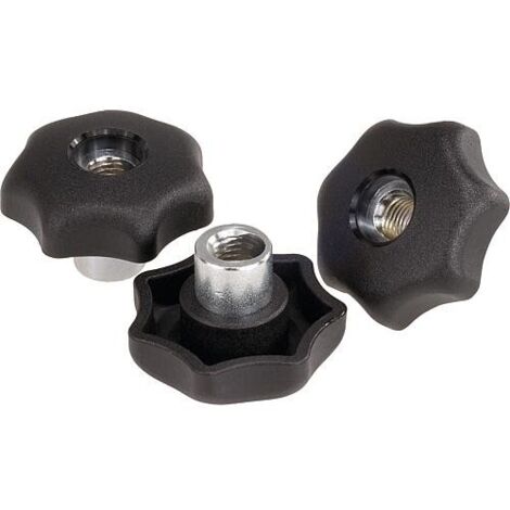 Poignee etoile a serrage rapide filetagefemelle, M 10 1 piece , (1/2)