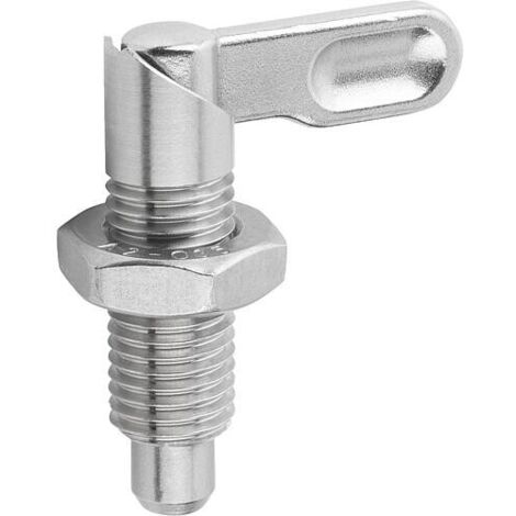 Verrou de surete, forme B poignee non trempee avec ecrou Nirosta M 12 x 8 mm (1/3)