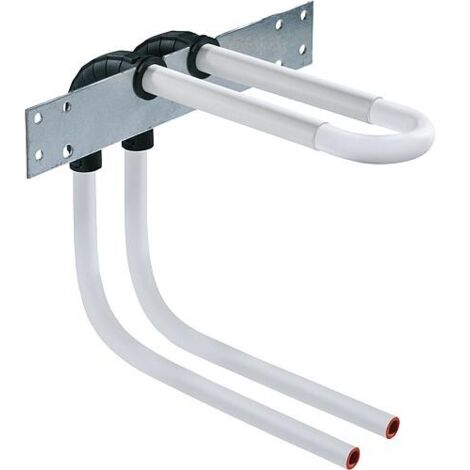 Liaison murale avec raccord radiateur tube acier C 15x1,2 mm, H 240 mm Forme U sans isolation (1/2)