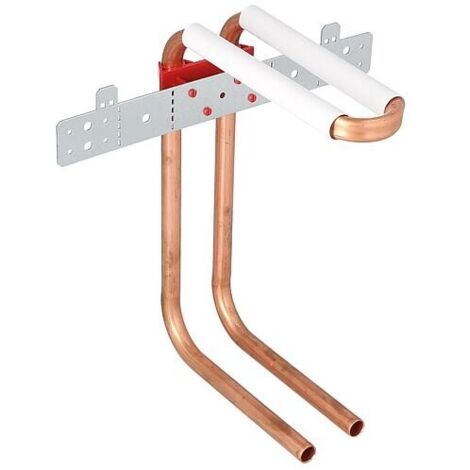Liaison murale avec raccord radiateur tube cuivre 15x1,0 mm, H 280 mm forme U sans isolation (1/2)
