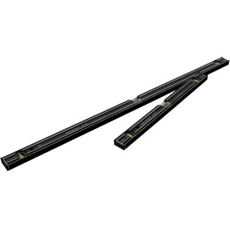 Stabila – Kit niveaux à bulles 600 mm et 1200 mm – Aluminium – Précision 0,5 mm/m – Butée antidérapante – 2 pièces