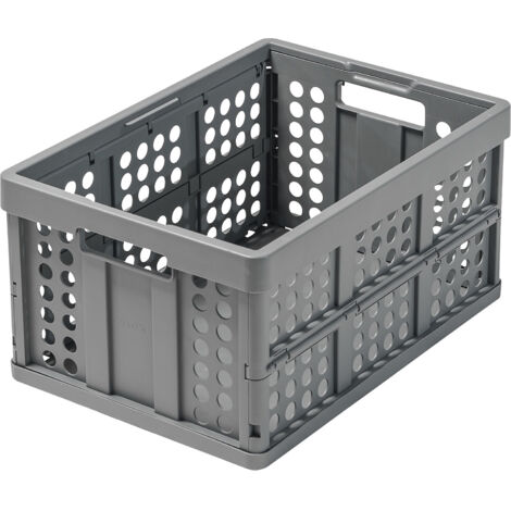 FRANKEL kaiserkraft, Caisse pliante CLAX, capacité 46 l, gris