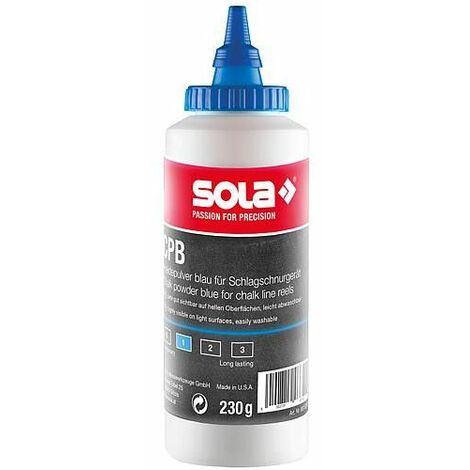 Craie pour cordeau-traceur Sola bleu, 230g