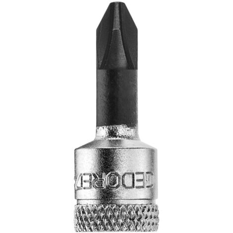 GEDORE 6174820 - Tournevis à embout femelle 1/4" à empreinte cruciforme PH 4 , IKS 20 4 (1/3)