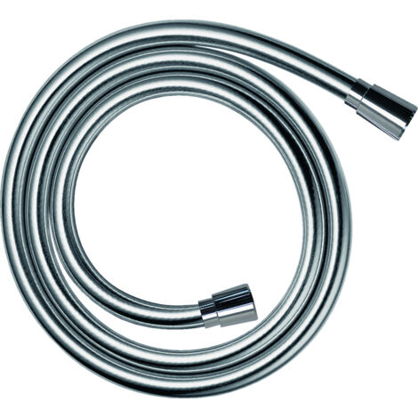Hansgrohe – Flexible de douche 1,60 m – Tube en plastique durable – Finition chrome mat – Tourbillon rotatif pour éviter la torsion