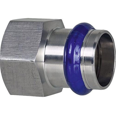 Raccord a sertir inox contour V, manchon de transition femelle, 15mm x DN20 (3/4") (1/3)