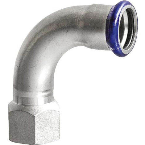 Raccord a sertir inox contour M reduction 90° fem/fem 15 x 1/2" (1/3)