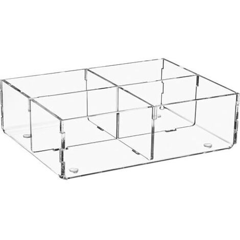 Box de rangement en plexiglas transparent 160x120x50mm (1/4)
