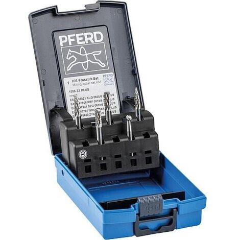 PFERD 21901506 Set de fraises sur tige Carbure de tungstène Diamètre de tige 6 mm C611721 (1/5)