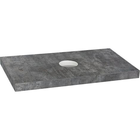 Console Blata aspect ciment avec trou pour vasque avec support 900x56x510 mm (1/2)