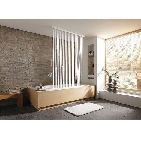 Rideau de douche roulant design  Couleur rideau: Nacre