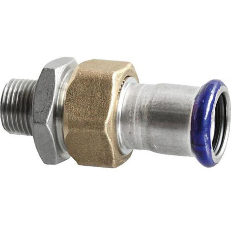 Raccord a sertir inox contour M Raccord de transition fem/male) 15 mm x 1/2" (1/3)