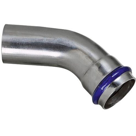 Raccord a sertir inox contour V coude 45° (femxmale) 15 mm (1/3)