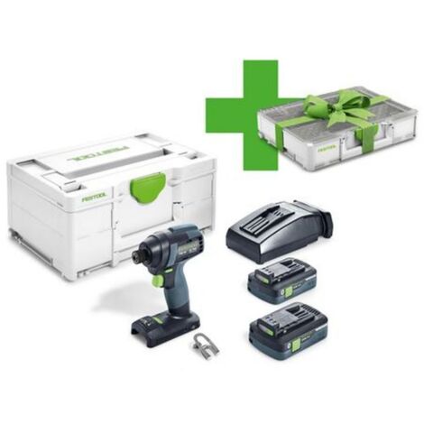 Festool – Visseuse à choc sans fil 18V avec 2 batteries 4.0Ah – Couple max 180Nm – Moteur EC-TEC sans balais – Coffret Systainer³ – 577426 (1/10)