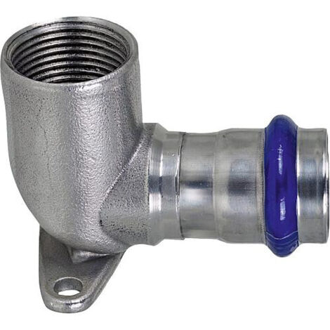 Raccord a sertir inox contour V, coude plafond fem 18 mm x DN 15 (1/2") (1/3)