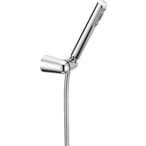 Kit douchette manuelle Rhodos chromé, avec support douchette saillie 90mm (1/4)