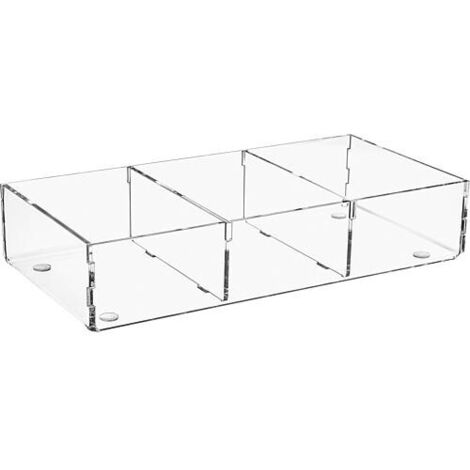 Box de rangement en plexiglas transparent 240x120x50mm (1/4)
