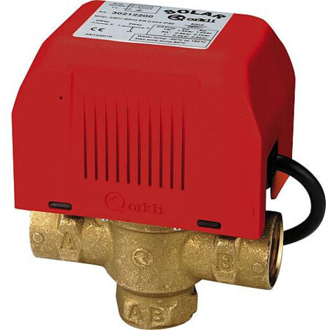 Soupape de zone 3 voies 1"fem.fem avec interrupteur fin de course, moteur 230V