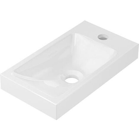 Vasque en saillie LENA fonte minErale blanc (1/3)