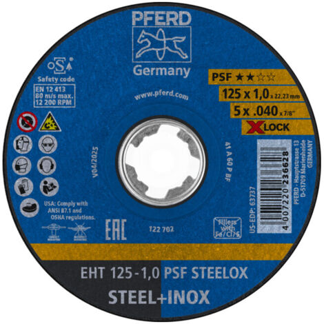 Disque de coupe PSF X-LOCK STEELOX 125x1mm Pferd (1/5)