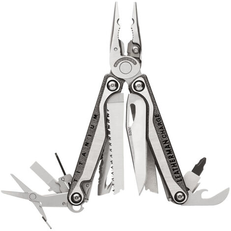Pince multifonction Charge TTi Plus en titane – 19 outils – Légère et résistante – Pour camping et randonnée – Lame en acier S30V – Leatherman