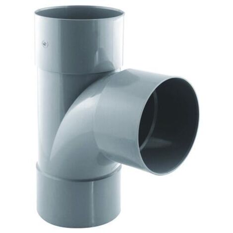 Somatherm – Té PVC droit triple femelle Ø100 mm – Raccord pour évacuation eaux usées – Installation facile avec colle PVC – Conformité norme NF