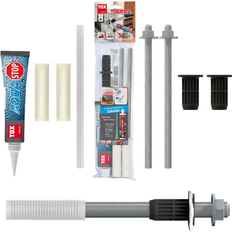 Système de montage charges lourdes Thermo Proof 400 mm – Acier inoxydable pour isolation thermique jusqu’à 300 mm – Installation rapide et simple – TOX - M12x400
