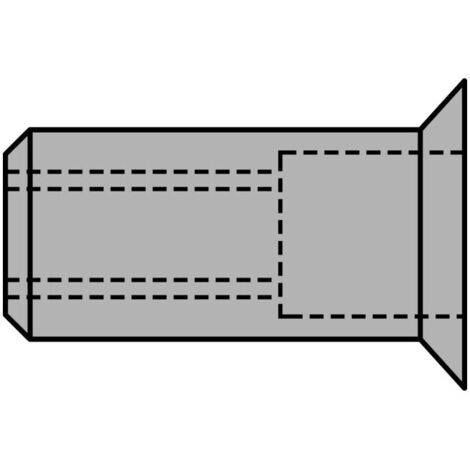 Ecrous à sertir borgne alu tête fraisée M 10 x 12 x 19 UE 100 (1/2)