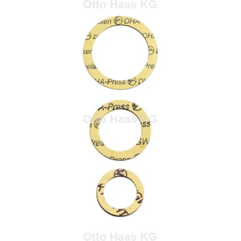 HAAS Joint de raccordement à vis OHA-Press 8834 jaune, 27x38x1.8mm, 3/4 " (1/2)
