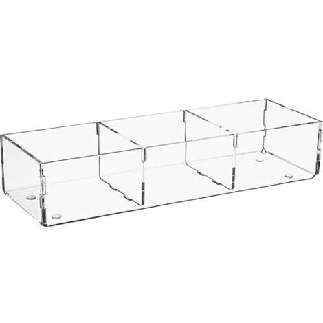 Box de rangement en plexiglas transparent 240x80x50mm (1/4)