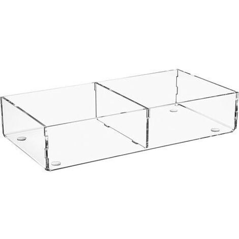Box de rangement en plexiglas transparent 240x120x50mm (1/4)